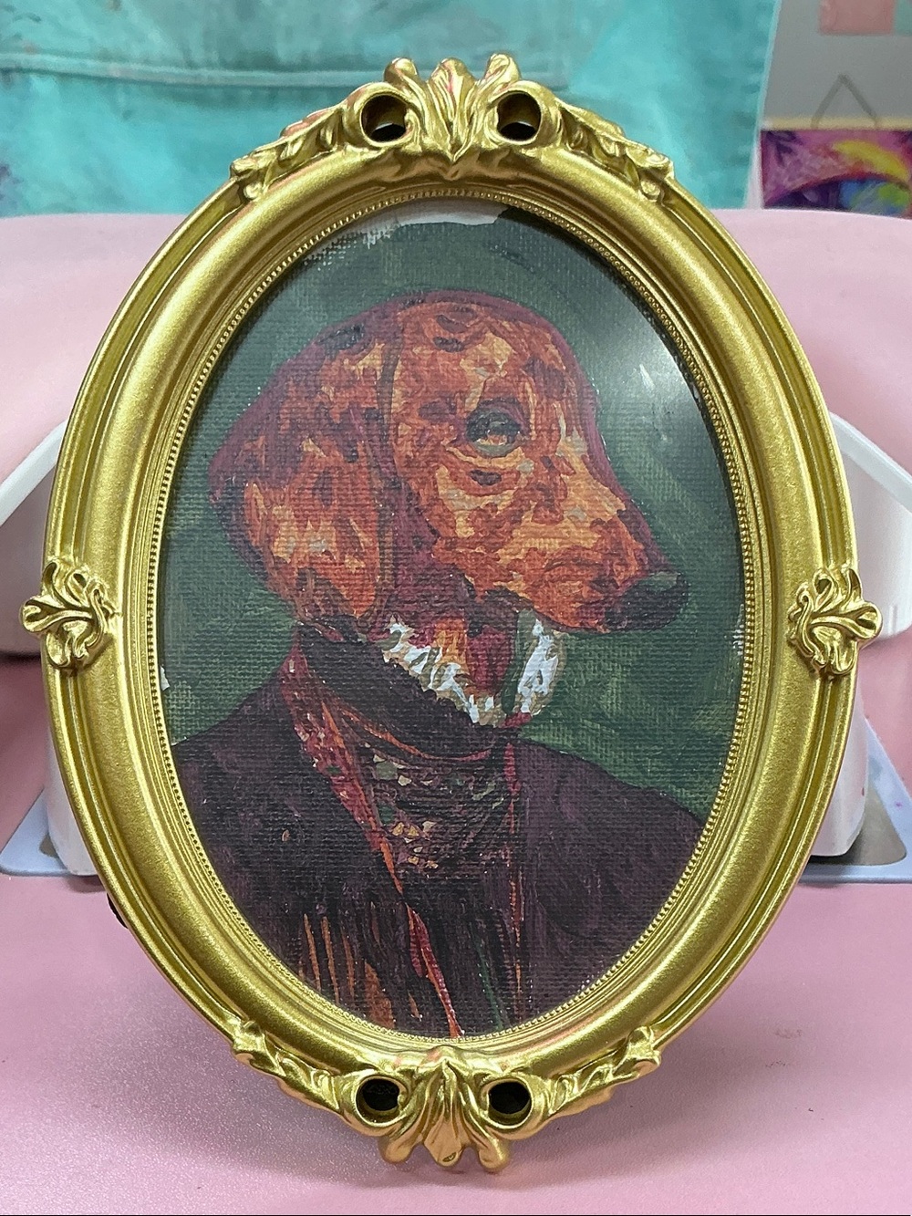Dapper Dachshund Paint-by-Number Framed Mini by Artist's Loft® 7x5.5 Completed